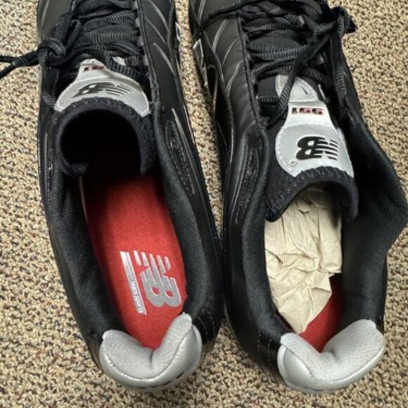 New Balance 991 Football Lacrosse Cleats Size 16 Black Silver MF991LK Adult - Picture 14 of 14